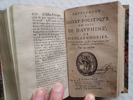 C1 CHORIER Estat Politique Du DAUPHINE T. 3 NOBILIAIRE + SUPPLEMENT 1671 1672 Grenoble Port Inclus France - Rhône-Alpes