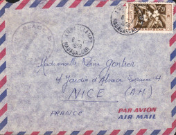 MADAGASCAR SEUL SUR LETTRE POUR LA FRANCE 1958 - Briefe U. Dokumente