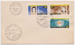 Valentina Tereshkova First Youngest Woman In Space, Soviet Cosmonaut, Vostok 6, Rocket,  Astronaut IMPERF FDC Vietnam - Sterrenkunde