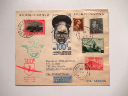 RARE ENVELOPPE AVIATION - 100 Ieme LIAISON AERIENNE " BELGIQUE-CONGO BELGE " - Covers & Documents