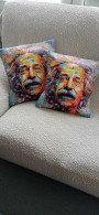 Housses De Coussins Mesurant 40x40 Cm, L'effigie Robert Einstein - Tappeti & Tappezzeria