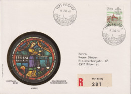 1985 Schweiz Nachnahme Brief, ET, Zum:CH 690 Mi:CH 1288,  Waage, Féchy VD, Tierkreiszeichen - Lettres & Documents