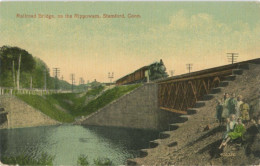 Railroad Bridge With Train On The Rippowam Stamford - Stamford