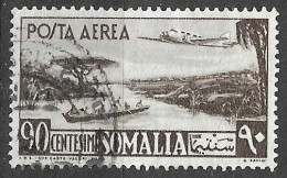 SOMALIA A.F.I.S. - 1950 - POSTA AEREA - CENT. 90 - USATO (YVERT AV 34 - MICHEL 258 - SS A 4) - Somalia (AFIS)