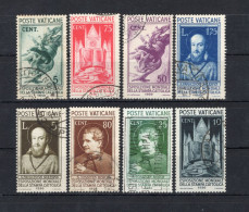 1936 VATICANO SET USATO 47/54 Esposizione Mondiale Della Stampa Cattolica - Gebraucht