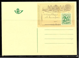 CC174 - BELGIQUE - ENTIERS LION HERALDIQUE 2F50 NEUF - Briefkaarten 1951-..