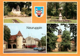 73653716 Neuruppin Fontane Denkmal Tempelgarten Bahnhof Rheinsberger Tor Pfarrki - Neuruppin