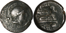 ROME - REPUBLIQUE - Once Anonyme - Rome / Proue - L / ROMA - 211 BC - 5.56 G. - TRES RARE - RRC.97/21 - 19-170 - Röm. Republik (-280 / -27)