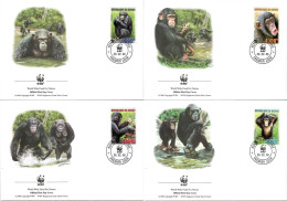 Guinea 2006 Mi 4222-4225 FDC  (FDC ZS5 GUR4222-4225) - Singes