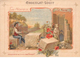 Chromos.AM15302.8x11 Cm Environ.Chocolat Louit.Les Minéraux.France.La Pierre - Louit