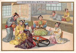 Chromos -COR10916- Chocolat Louit- Thé- Geishas - Japon  -  7x10cm Env. - Louit