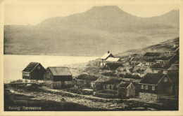 Denmark, Faroe Islands, KVIVIG KVÍVÍK, Partial View (1930s) Postcard - Isole Faroer