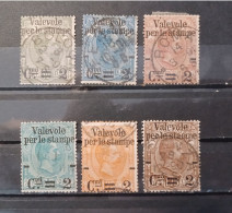 Italia L1304 Regno 1890 50-55 Valevoli Per Le Stampe Sovrastampati Serie Completa Usata - Usati