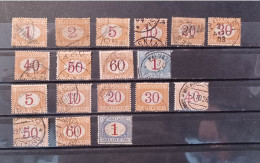 Italia L1305 Regno 1870-1890 Lotto Segnatasse 18 Valori Usati - Steuermarken