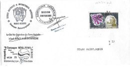 TAAF FSAT Cover Marion Dufresne MD18 Timbre France Annule Paquebot Victoria Seychelles 12.06.79. Satellites - Lettres & Documents
