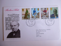 GREAT BRITAIN SG 1095-98 SIR ROWLAND HILL DEATH ANNIVERSARY    FDC EDINBURGH - Unclassified