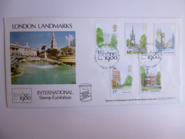 GREAT BRITAIN SG 1120-24 LONDON LANDMARKS   FDC POSTED AT POST OFFICE EXHIBITION POSTMARK - Zonder Classificatie