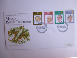 GREAT BRITAIN SG 1130-33 BRITISH CONDUCTORS  FDC BIRTH PLACE ST HELLENS; SIR THOMAS BEECHAM - Non Classificati