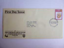 GREAT BRITAIN SG 1130-33 BRITISH CONDUCTORS  FDC BIRTH PLACE ST HELLENS; SIR THOMAS BEECHAM - Unclassified