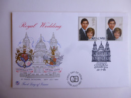 GREAT BRITAIN SG 1160-61 ROYAL WEDDING   FDC ST PAUL CATHDRAL LONDON - Zonder Classificatie