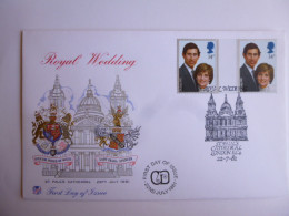 GREAT BRITAIN SG 1160-61 ROYAL WEDDING   FDC ST PAUL'S CATHDRAL LONDON - Non Classés