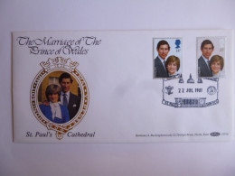 GREAT BRITAIN SG 1160-61 ROYAL WEDDING   FDC ST PAUL'SLONDON - Zonder Classificatie