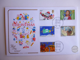 GREAT BRITAIN SG 1170-74 CHRISTMAS CHILDREN PICTURES   FDC LLANDEILO DYFED - Zonder Classificatie