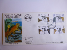 GREAT BRITAIN SG 1175-78 CHARLES DARWIN DEATH ANNIVERSARY   FDC POSTED AT SLIMBRIDGE - Unclassified