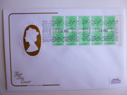 GREAT BRITAIN SG DEFINITIVES ISSUE DATED  01.02.82 FDC  - Non Classés
