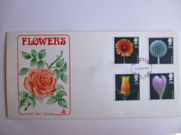 GREAT BRITAIN SG 1347-50 FLOWER PHOTOGRAPHS BY ALFRED LAMMER    FDC HARROW - Non Classificati