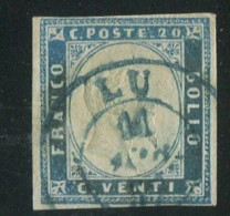 REGNO 1861 20 C. N.D.SASS. 15 F. CERT. DIENA E VACCARI - Afgestempeld