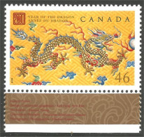 Canada Année Dragon Year MNH ** Neuf SC (C18-36bt) - Ungebraucht