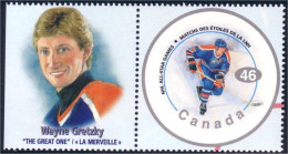 Canada Hockey Wayne Gretzky With Label MNH ** Neuf SC (C18-38ab) - Hockey (sur Glace)