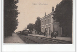 DROUE - La Gare, Les Quais - Très Bon état - Droue