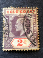 GOLD COAST SG 51  2d Purple And Orange Red  FU - Gold Coast (...-1957)