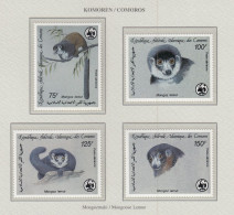 COMORES 1987 WWF Monkey Mammal  MNH Mi 792 - 795 MNH(**) Fauna 739 - Singes