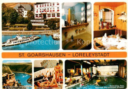 73646721 St Goarshausen Pohls Rheinhotel Adler Bad Gourmet Stube Loreleyfelsen B - Loreley