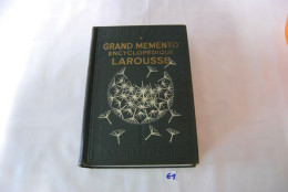 E1 Grand Memento Encyclopédique - Larousse - 1936 Paris Tome 1 - Encyclopedieën