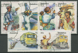 Simbabwe 1983 Weltkommunikationsjahr Briefträger Drucker 280/85 Gestempelt - Zimbabwe (1980-...)