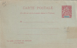 Dahomey Et Dependances Colonies Francaise Postes 10 C. Carte - Lettre Réponse - Briefe U. Dokumente