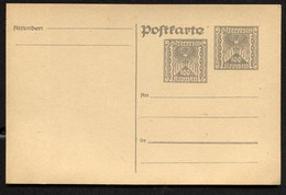 Postkarte P258 Postfrisch Feinst 1922 Kat.20,00 € - Briefkaarten