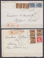 Lot 2 Env. Recommandée Affr. Composés N°341+ … Càd HERON 1933 Pour NAMUR - Voir Scans - Covers & Documents