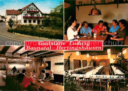 73642210 Hertingshausen Kassel Gaststaette Ludwig Gaststube Speisesaal Kegelbahn - Baunatal