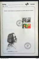 Brochure Brazil Edital 1985 39 Bartolomeu Gusmao Balloon With Stamp CBC SP Santos.jpg - Lettres & Documents