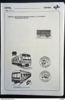 Brochure Brazil Edital 1985 03 Metro Surface Train Without Stamp - Lettres & Documents
