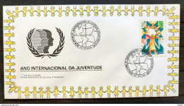 Brazil Envelope FDC 367 1985 International Year Of Youth CBC RJ 01 - FDC