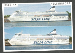 M/S SILJA SERENADE And SILJA SYMPHONY In The Port Of Helsinki , Finland - SILJA LINE Shipping Company - - Ferries