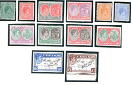 1938 ST. KITTS NEVIS - Giorgio VI. - Serie Di 12 Valori - Stanley Gibbons N. 68a/77 - MNH** - Autres & Non Classés