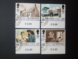 GUERNSEY MI-NR. 483-486 GESTEMPELT(USED) EUROPA 1990 POSTALISCHE EINRICHTUNGEN - 1990