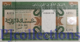 MAURITANIA 500 OUGUIYA 2002 PICK 8c AUNC - Mauritanie